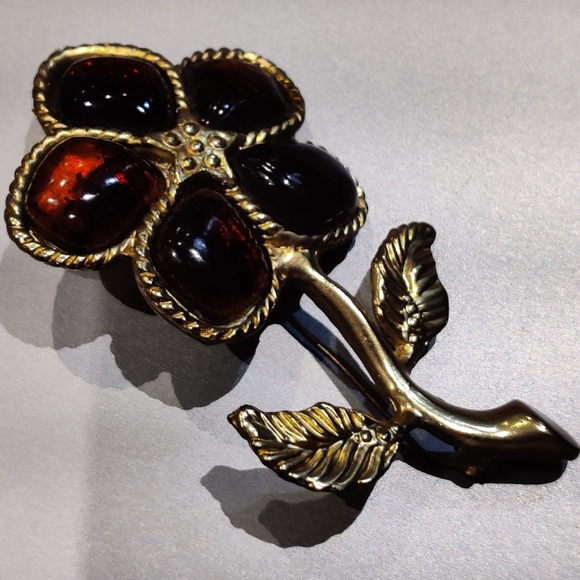 Vintage Christian LaCroix Flower Brooch - Picture 10 of 15